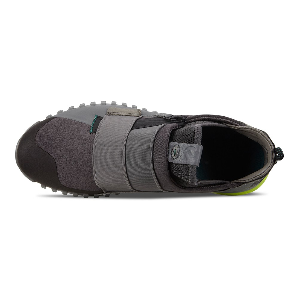 ECCO Mens Slip On Dark Grey - Zipflex Shoes - UPG-296038